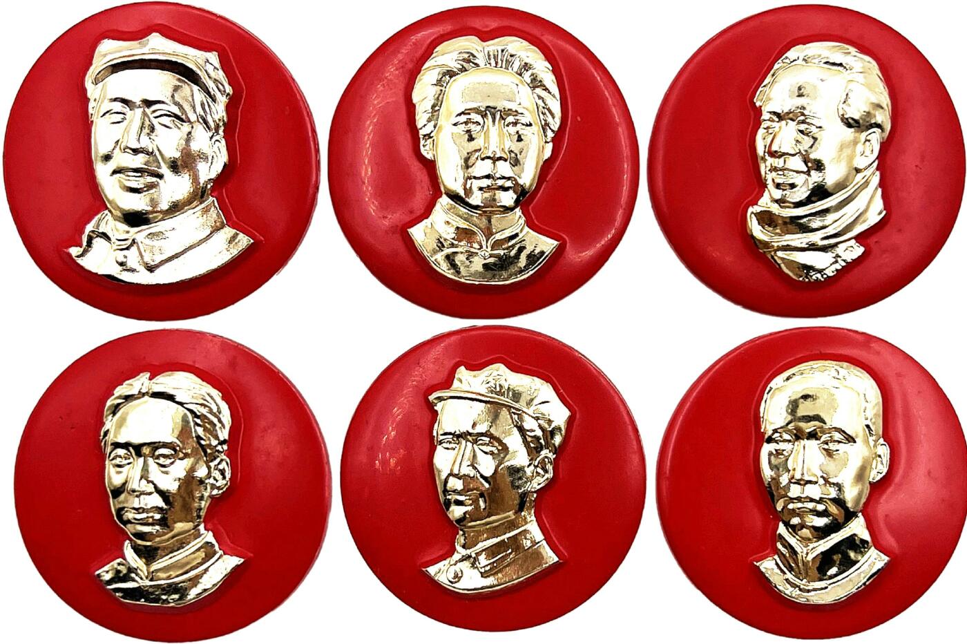 2025年伟人像章秋季专场拍卖会 海军东海舰队套章 伟人各时期形象 高浮雕 六枚/套 3.87cm×6