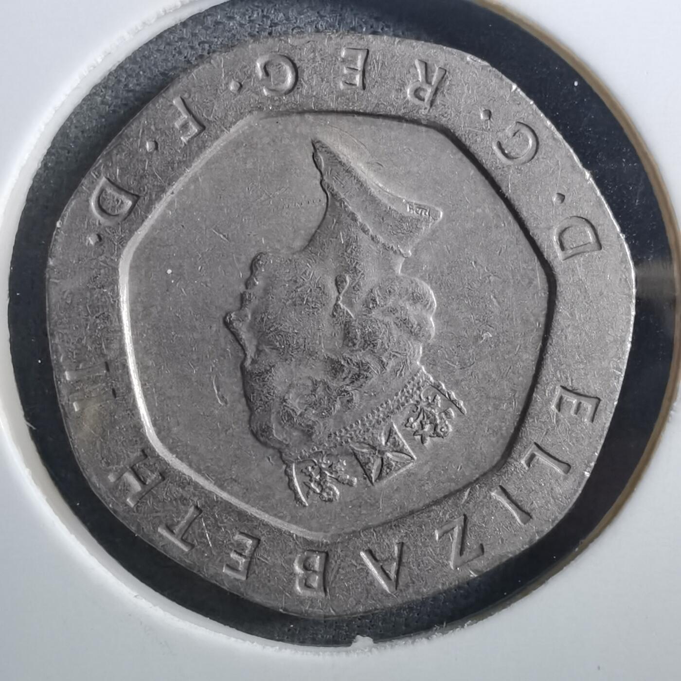 沼泽如烟--第897场 英国1989年20便士