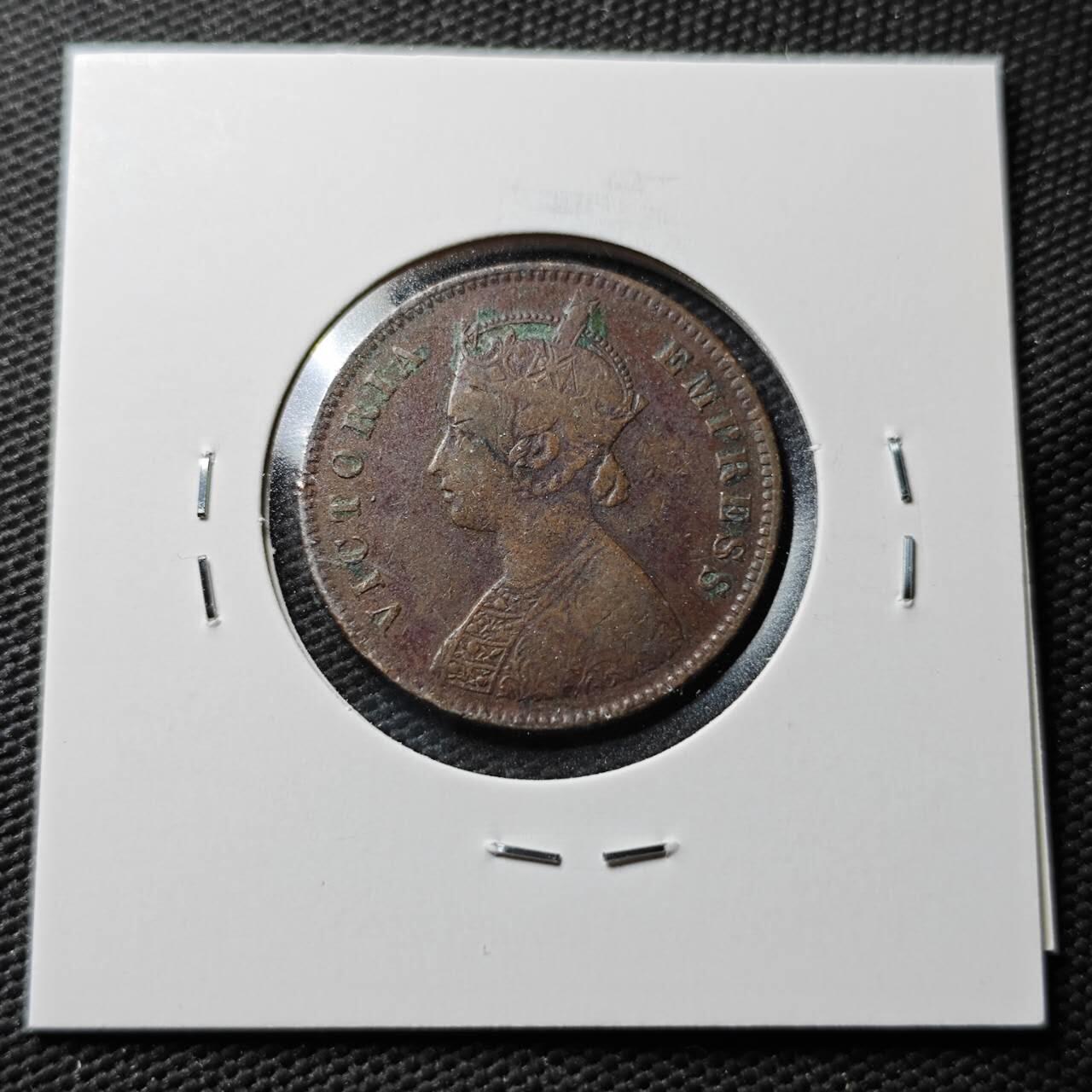 KK钱币收藏小铺  第367场  2月预留时间 周末发货  1893英属印度铜币