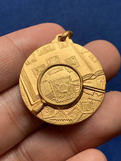 《竞宝斋》第436场 周日，周一2场连拍 （全场包邮） - 米兰集邮展览会镀金纪念章 10.9克 30.2mm