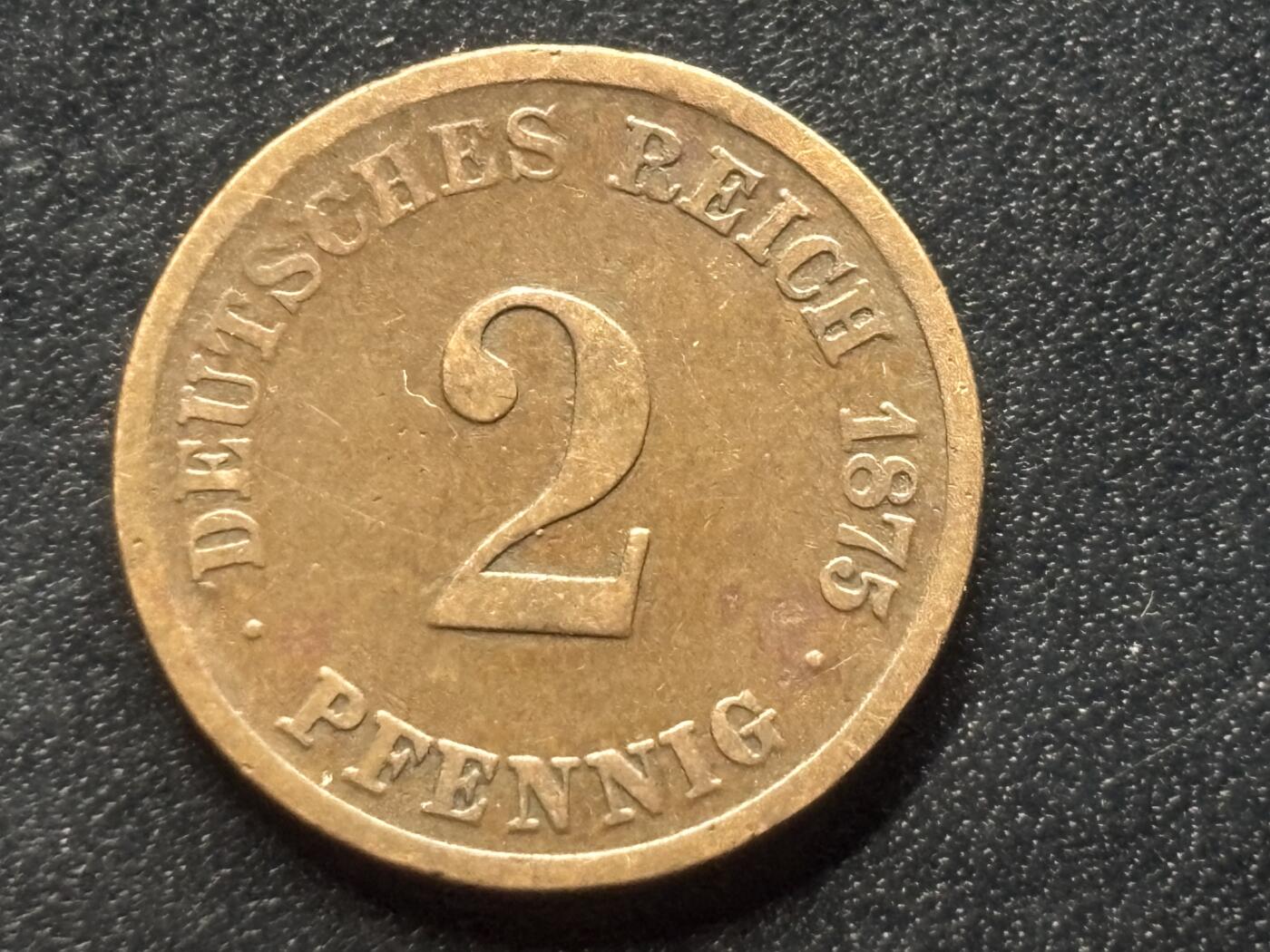 邮泉阁限时拍卖第三十五场 德国硬币专场（硬币在国外。请付邮费6元。） 德意志帝国1975年2芬尼G版