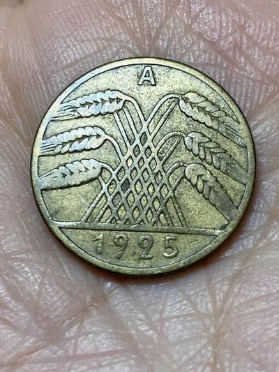 2025年第一百二十六场(总第一百五十二场）外国好品散币(免佣金) - 德意志魏玛共和国1925年10芬尼(A标，柏林造)