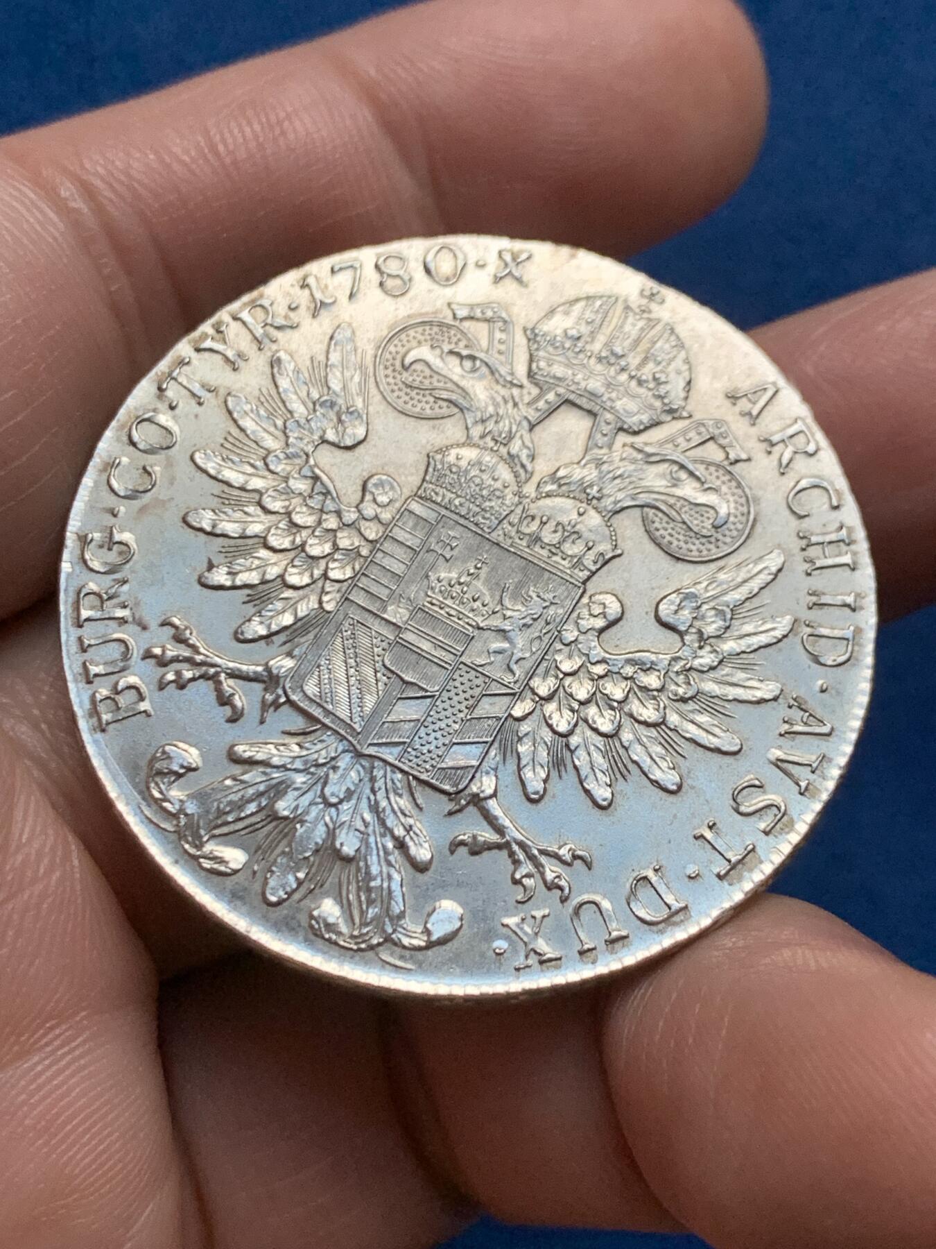 《竞宝斋》第436场 周日，周一2场连拍 （全场包邮） 奥地利1780年大奶妈泰勒银币 后铸版