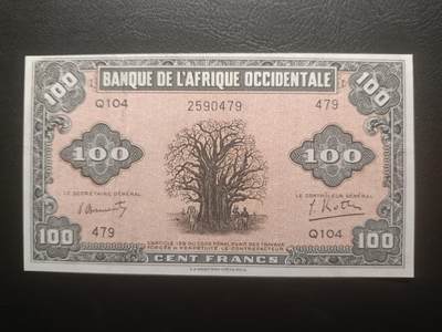 2025十一月第三期，总201期 - 法属西非1942版100法郎流通好品XF，大树和传统村落