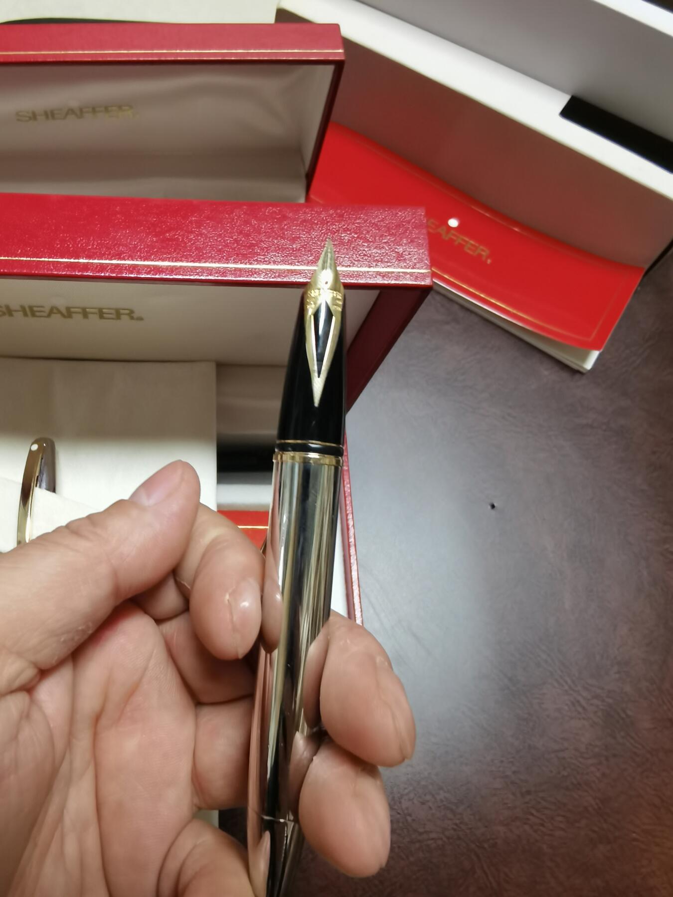 犀飞利金笔一对套装原盒