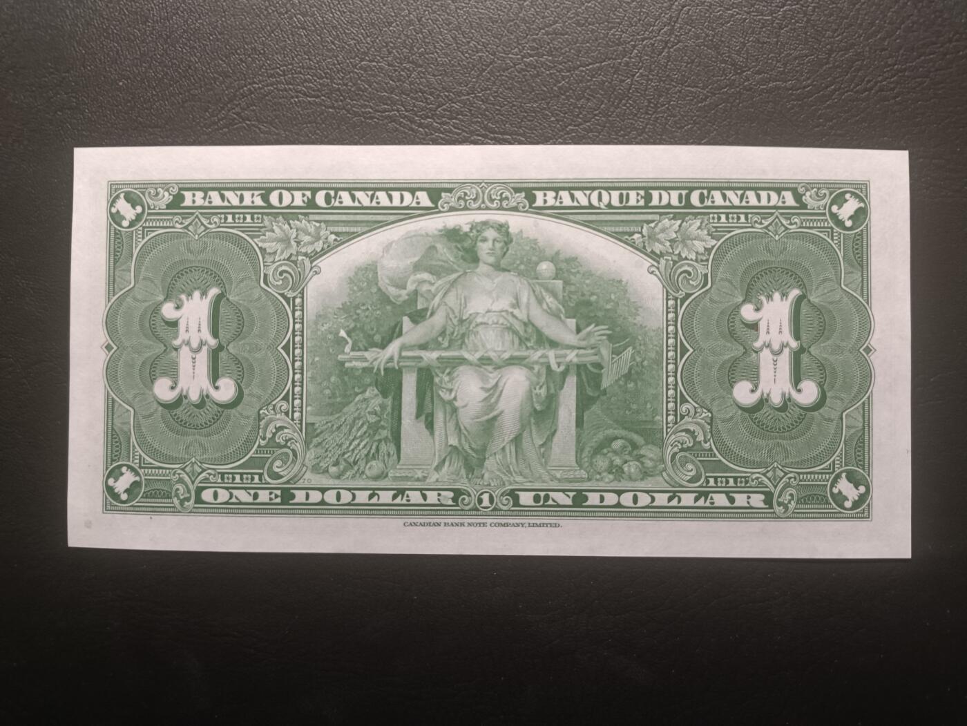 2025十一月第三期，总201期 加拿大1937版1元UNC-后期签名无47，乔治六世国王和农神