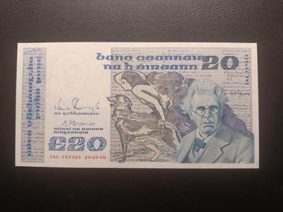 2025十一月第三期，总201期 - 爱尔兰1990年20镑AUNC，诗人叶芝和大小布兰斯克群岛，少见的中高面值