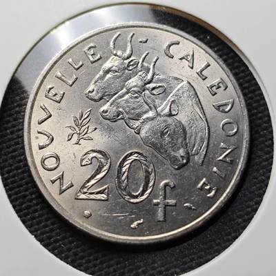 KK钱币收藏小铺  第367场  2月预留时间 周末发货 -  1977法属新喀里多尼亚20法郎