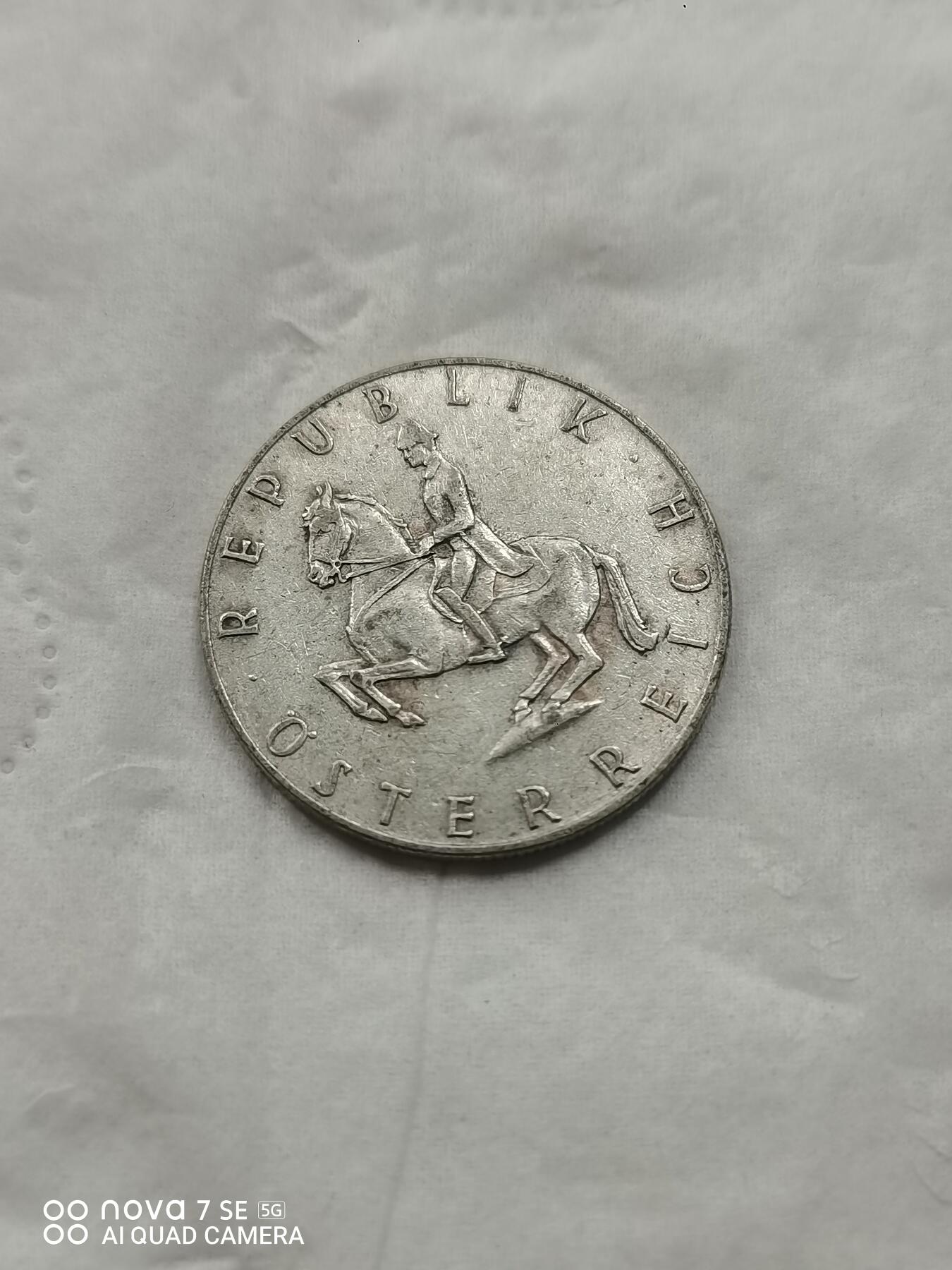 银币 60年奥地利5先令银币