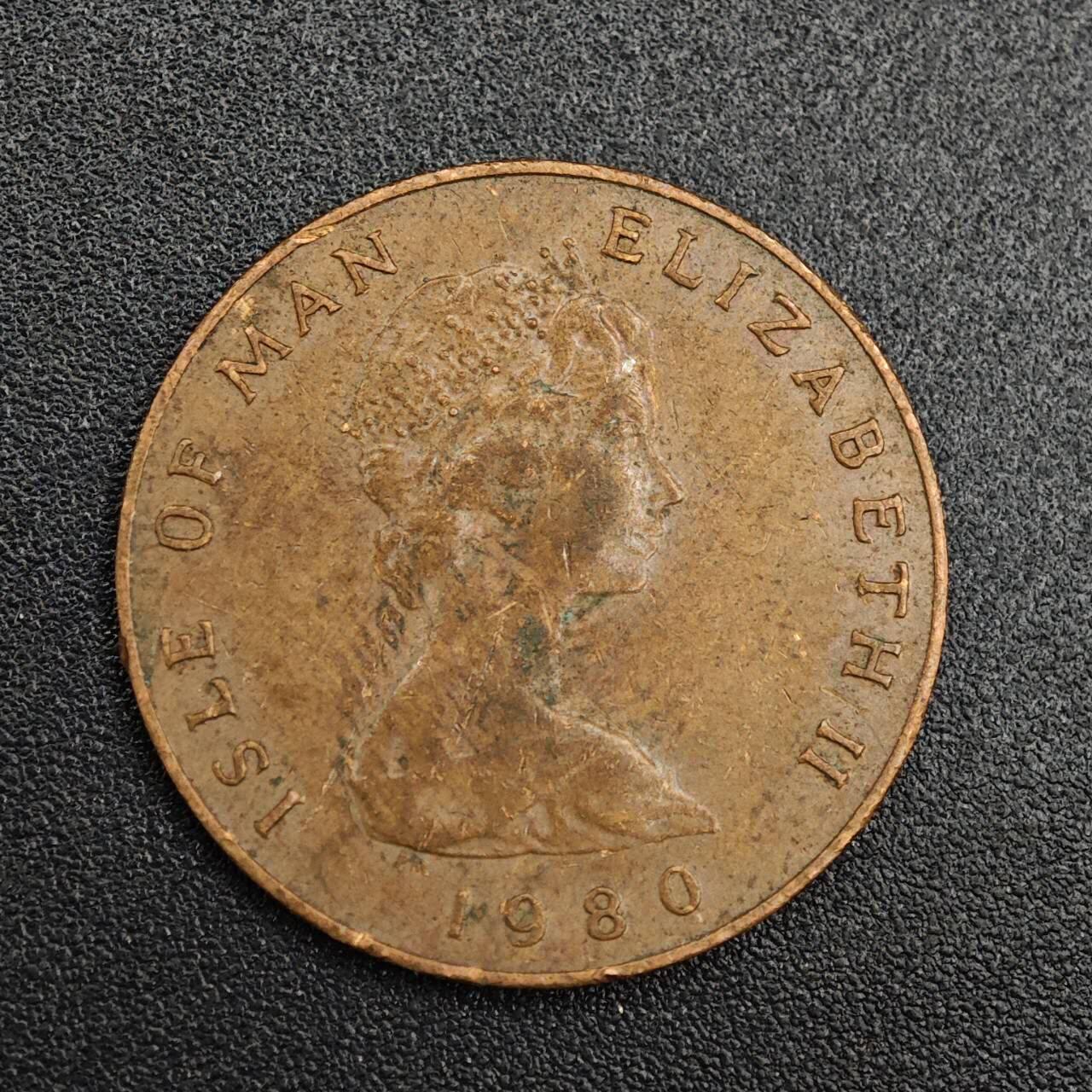 【淘币小摊】实时拍第七百九十三拍   散币场   满百包邮可预留二周 每周一统一发货   马恩岛1980年无尾猫一便士铜币