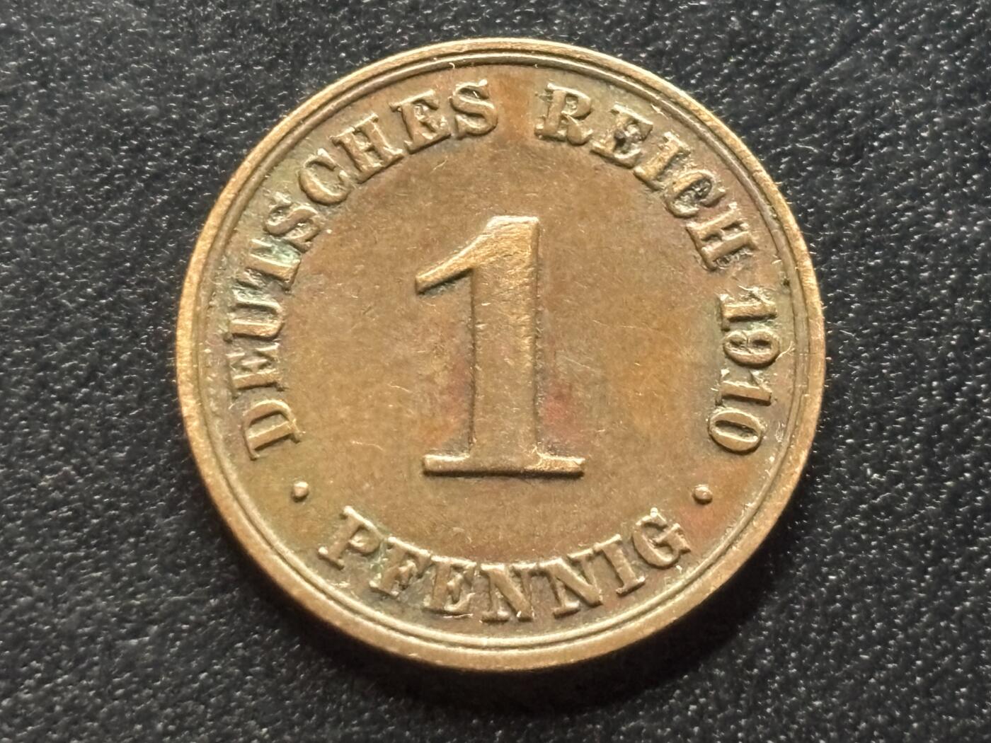 邮泉阁限时拍卖第三十五场 德国硬币专场（硬币在国外。请付邮费6元。） 德意志帝国1910年1芬尼A版