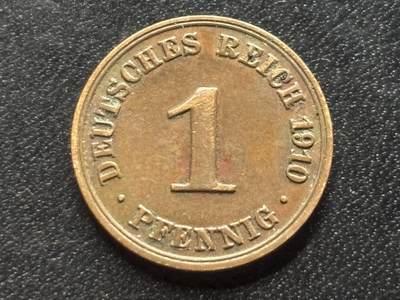 邮泉阁限时拍卖第三十五场 德国硬币专场（硬币在国外。请付邮费6元。） - 德意志帝国1910年1芬尼A版