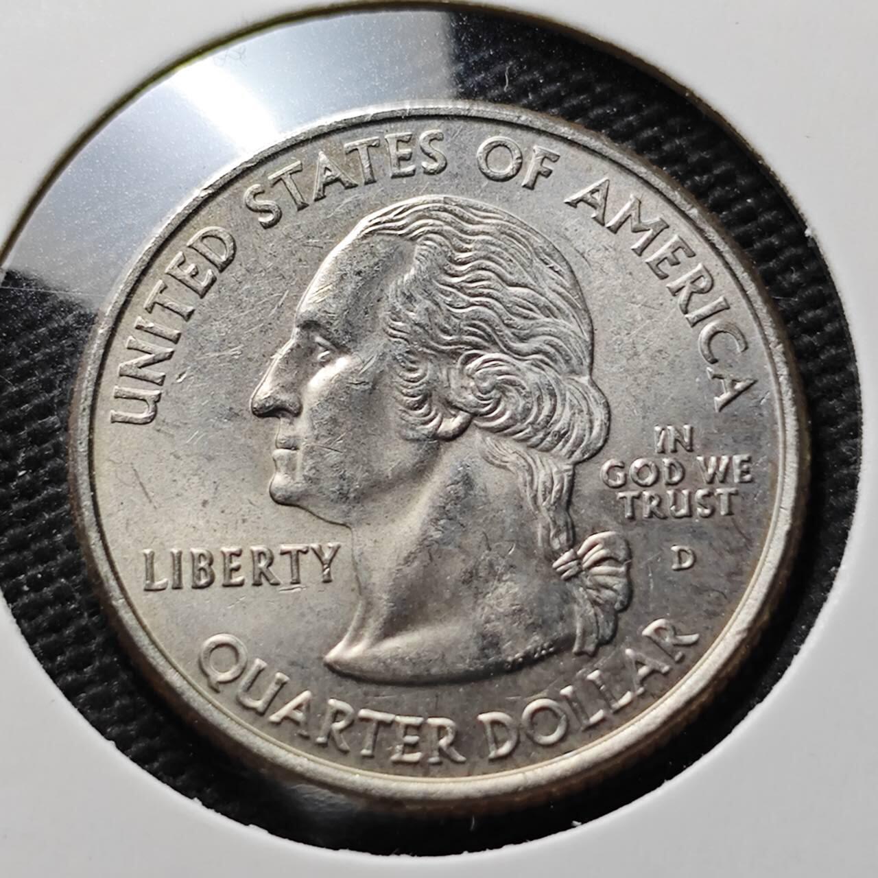 KK钱币收藏小铺  第367场  2月预留时间 周末发货  美国25分纪念币 好品