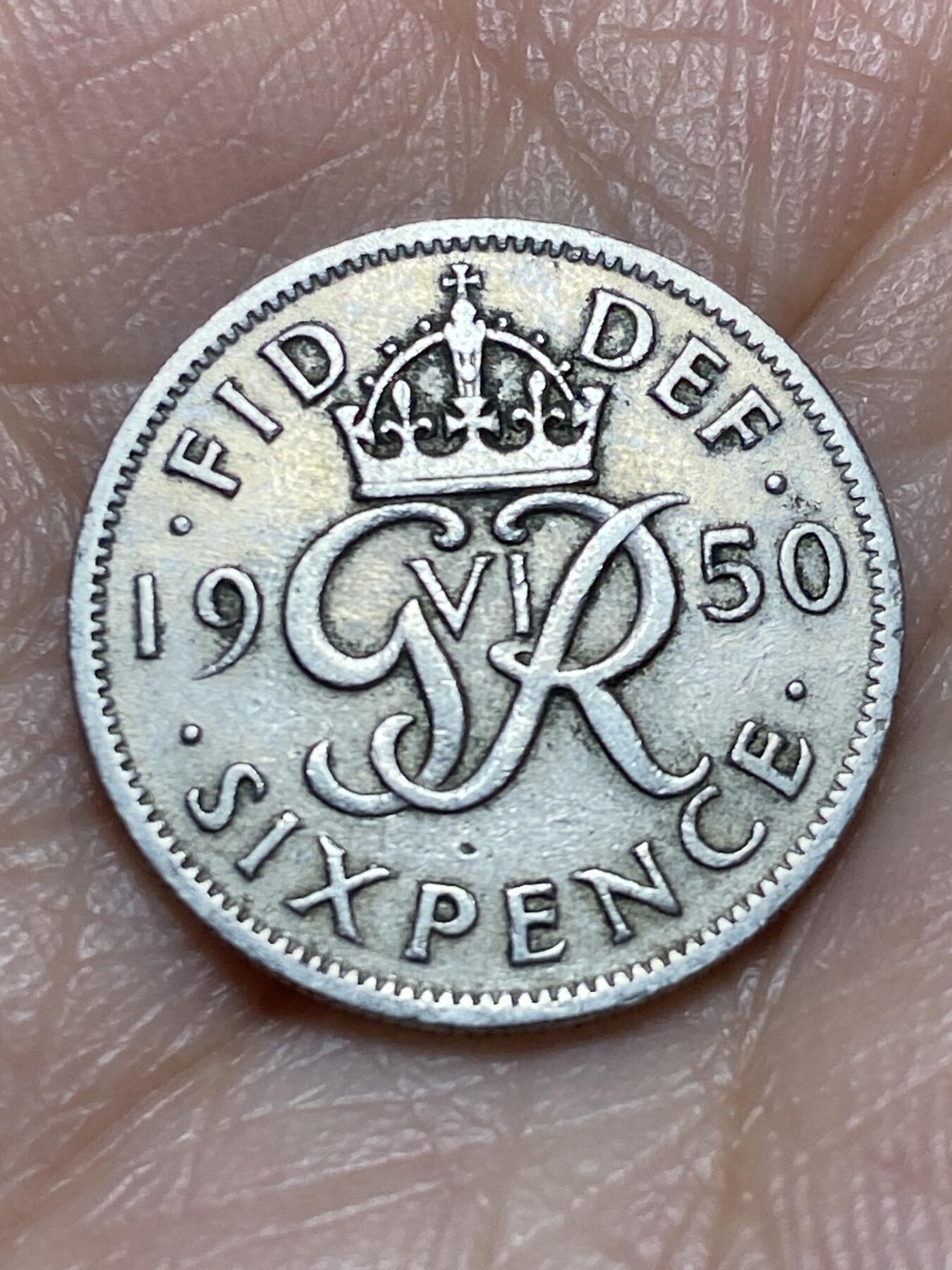 2025年第一百二十六场(总第一百五十二场）外国好品散币(免佣金) 英国🇬🇧1950年6便士(乔治六世第三版)