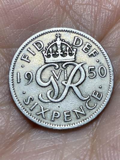 2025年第一百二十六场(总第一百五十二场）外国好品散币(免佣金) - 英国🇬🇧1950年6便士(乔治六世第三版)