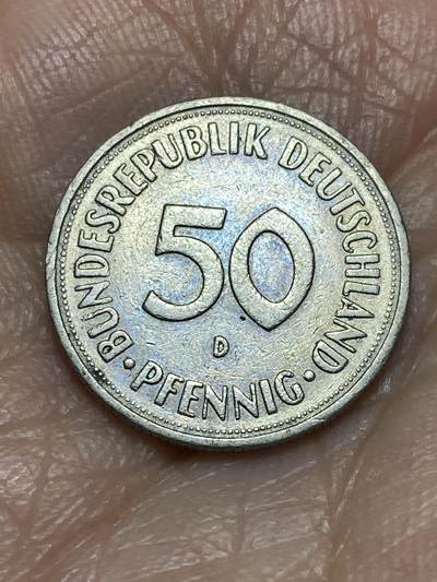 2025年第一百二十六场(总第一百五十二场）外国好品散币(免佣金) - 德国🇩🇪1950年50芬尼(D标，慕尼黑造，首发年)