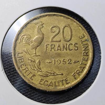 KK钱币收藏小铺  第367场  2月预留时间 周末发货 -  法国20法郎