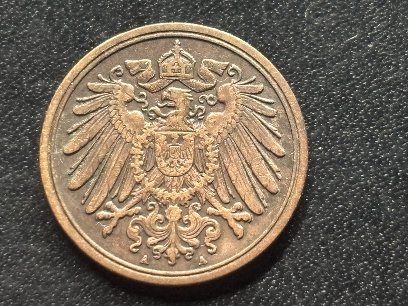 邮泉阁限时拍卖第三十五场 德国硬币专场（硬币在国外。请付邮费6元。） 德意志帝国1896年1芬尼A版