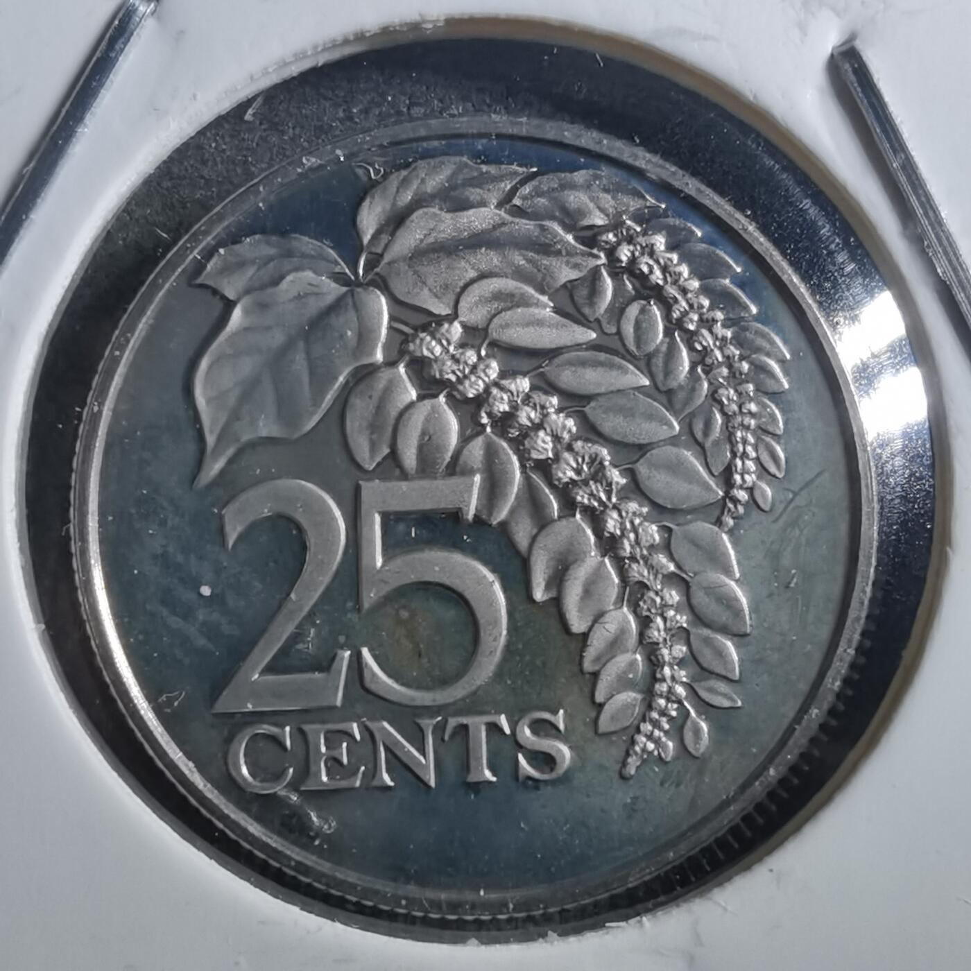 沼泽如烟--第898场 多巴哥1975年25分精制币