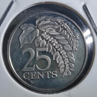 沼泽如烟--第898场 - 多巴哥1975年25分精制币