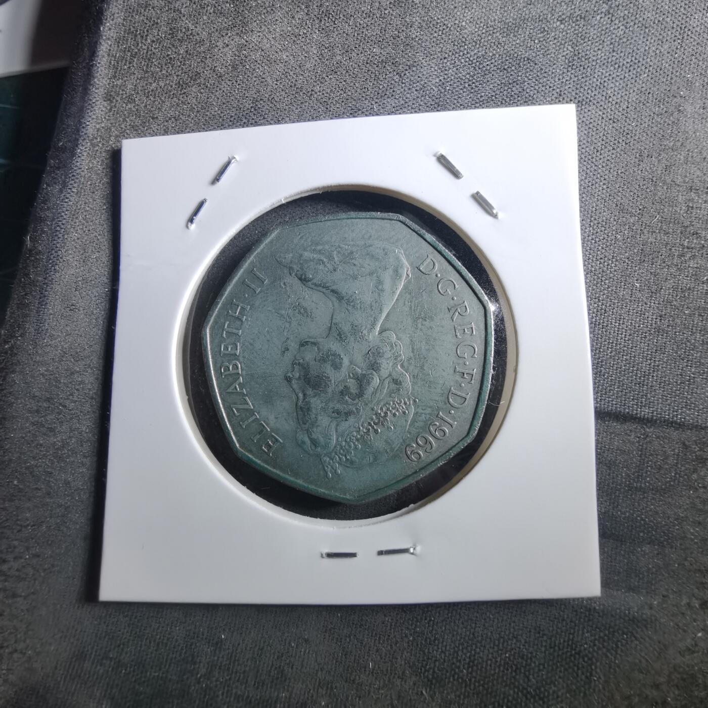 沼泽如烟--第897场 英国1969年50便士