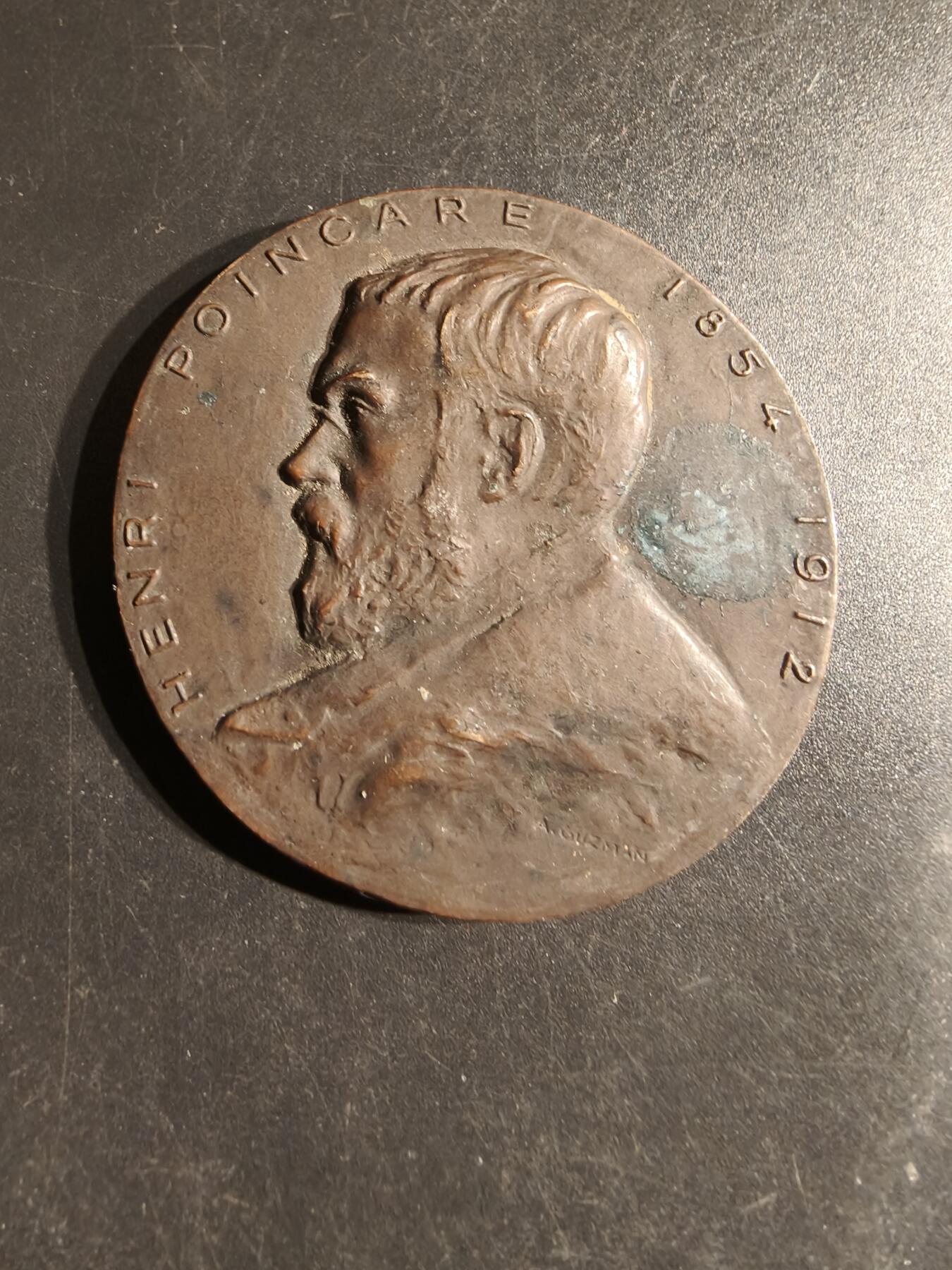 老王徽章第162期 法国联合船东海运公司 “亨利·庞加莱”号货船大铜章    亨利·庞加莱（Henri Poincaré）是法国著名的数学家、理论物理学家和科学哲学家     直径50mm.     重量61.7g