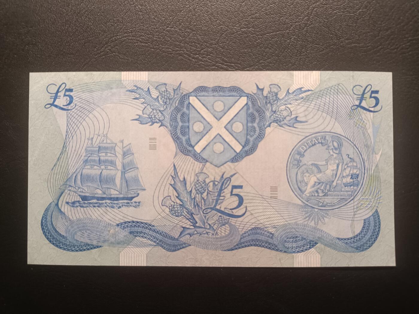 2025十一月第三期，总201期 苏格兰银行1972年5镑流通好品XF，诗人沃尔特斯科特，少见中高面值