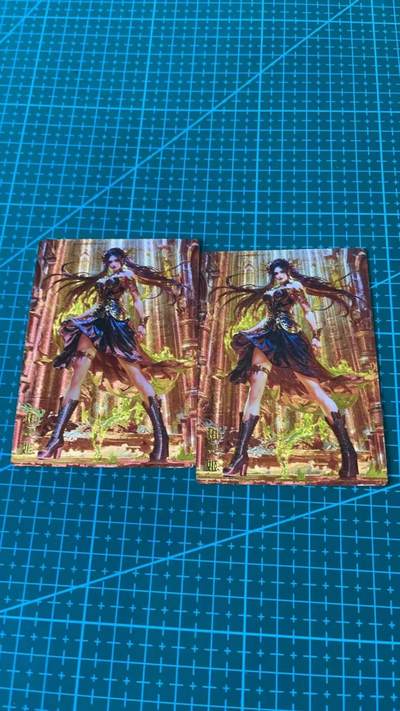 龙虎卡牌第六三场 （无佣金，周六结拍，欢迎送拍） - 粗闪2张 奇点卡牌 盲包卡 完美世界火灵儿