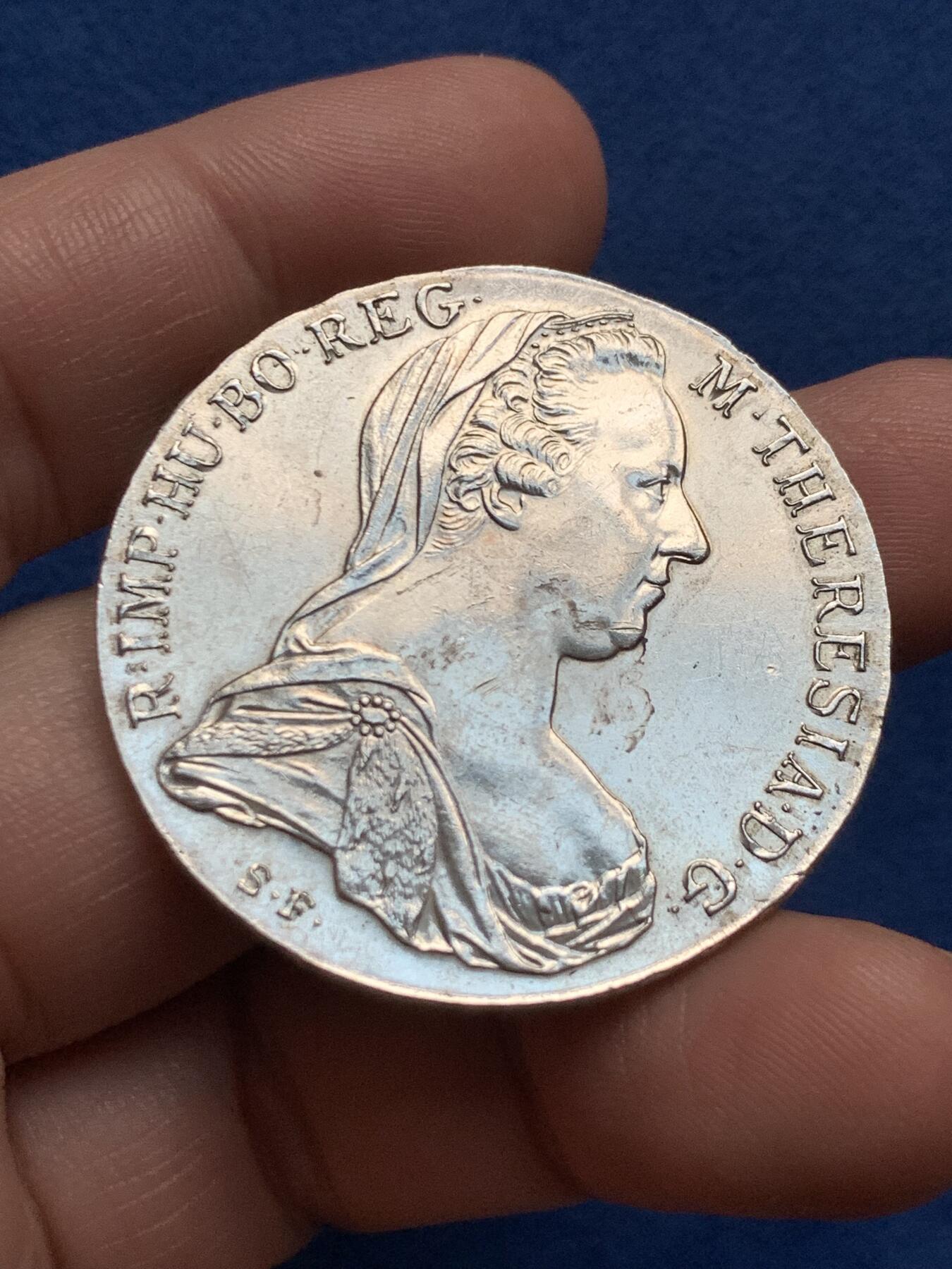 《竞宝斋》第436场 周日，周一2场连拍 （全场包邮） 奥地利1780年大奶妈泰勒银币 后铸版