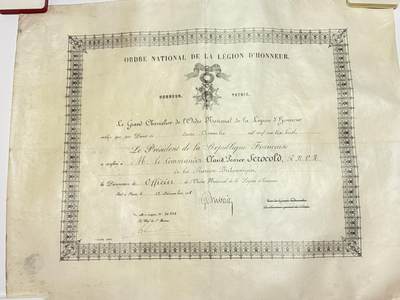 韵星假日精品2025秋季军品类拍卖会-- Rimey Holidays Boutique 2025 Autumn Militaria Sale - 英国皇家海军军官奥罗科德的军官级荣誉军团勋章证书