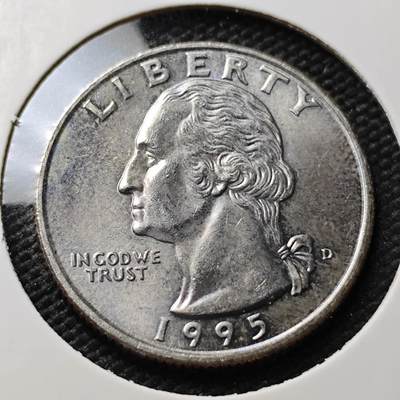 KK钱币收藏小铺  第367场  2月预留时间 周末发货 -  1995美国25分 好品