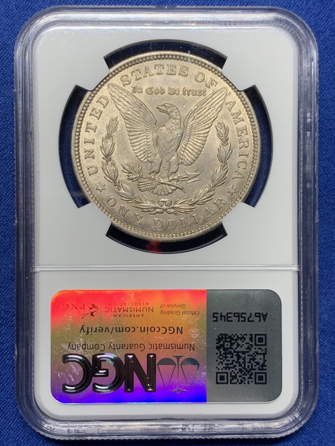 《竞宝斋》第437场 周日，周一2场连拍 （全场包邮） NGC MS62 美国1921年摩根一美元银币