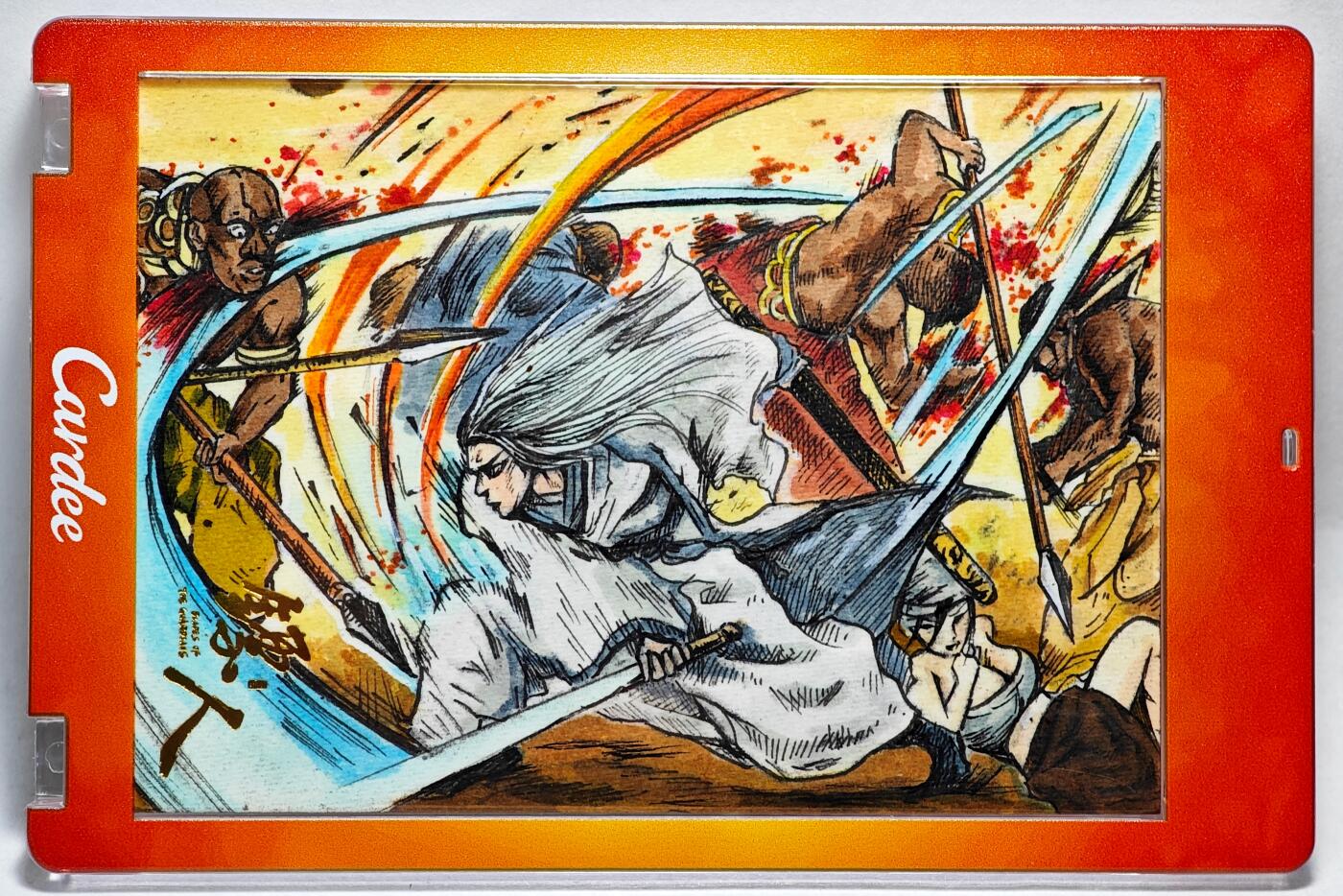 白泽拍卖卡牌手绘专场第28期（细雨生寒、寻梅闻香） 2025 卡星手绘卡 镖人 西域篇  叶子亲签 卡砖封装