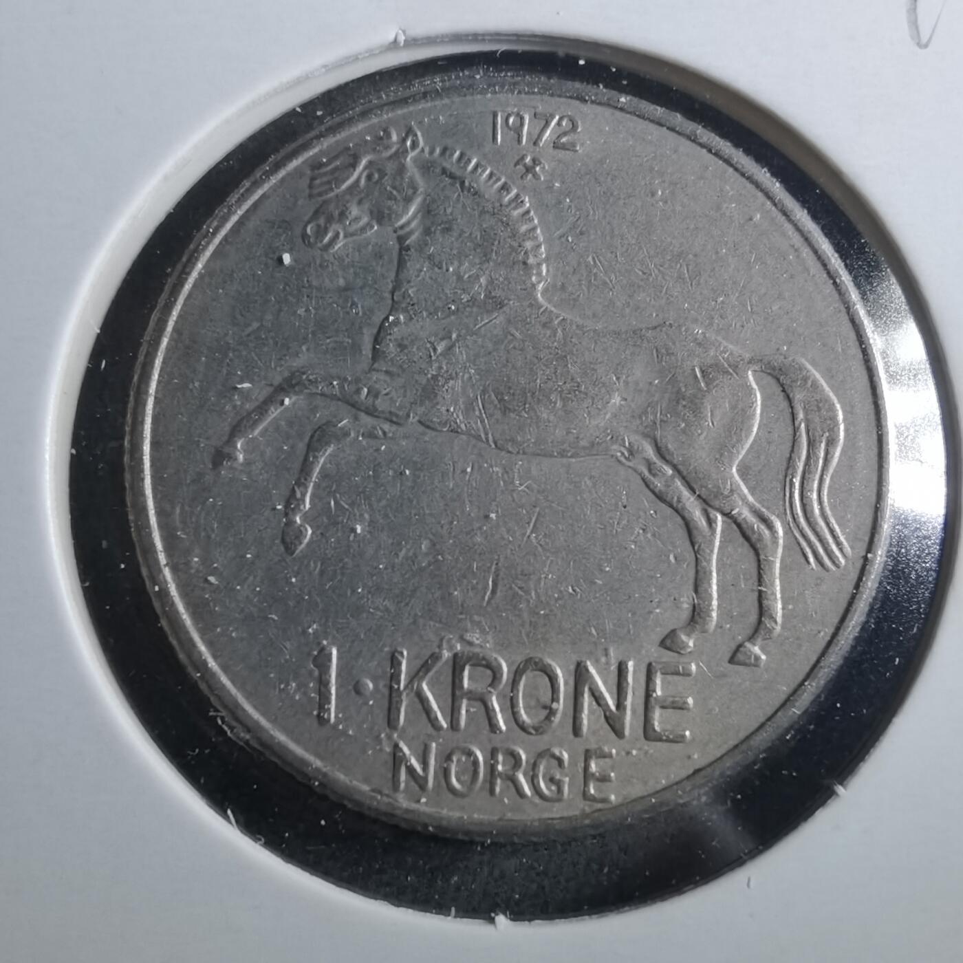 沼泽如烟--第899场 挪威1972年1克朗