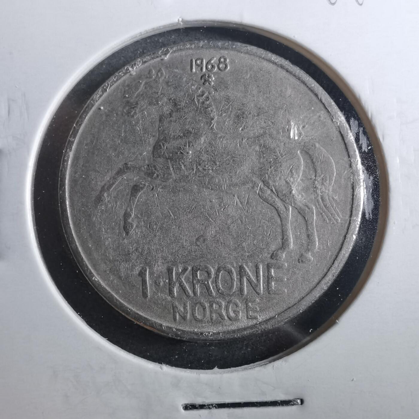 沼泽如烟--第899场 挪威1968年1克朗