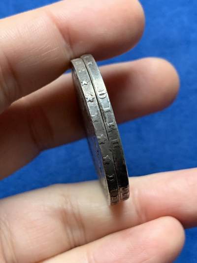 《竞宝斋》第437场 周日，周一2场连拍 （全场包邮） 两枚一组 法国1849年和1873年大力神5法郎银币