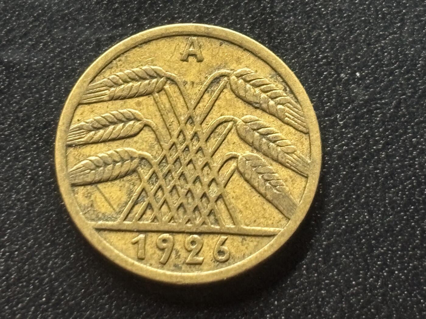 邮泉阁限时拍卖第三十五场 德国硬币专场（硬币在国外。请付邮费6元。） 德国魏玛共和国帝国马克1926年5芬尼A版