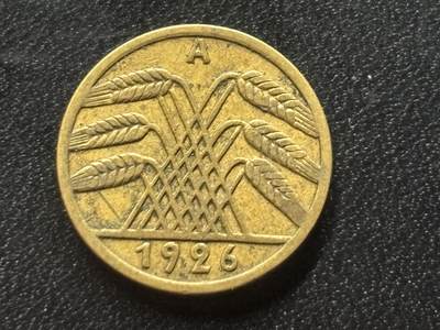 邮泉阁限时拍卖第三十五场 德国硬币专场（硬币在国外。请付邮费6元。） - 德国魏玛共和国帝国马克1926年5芬尼A版