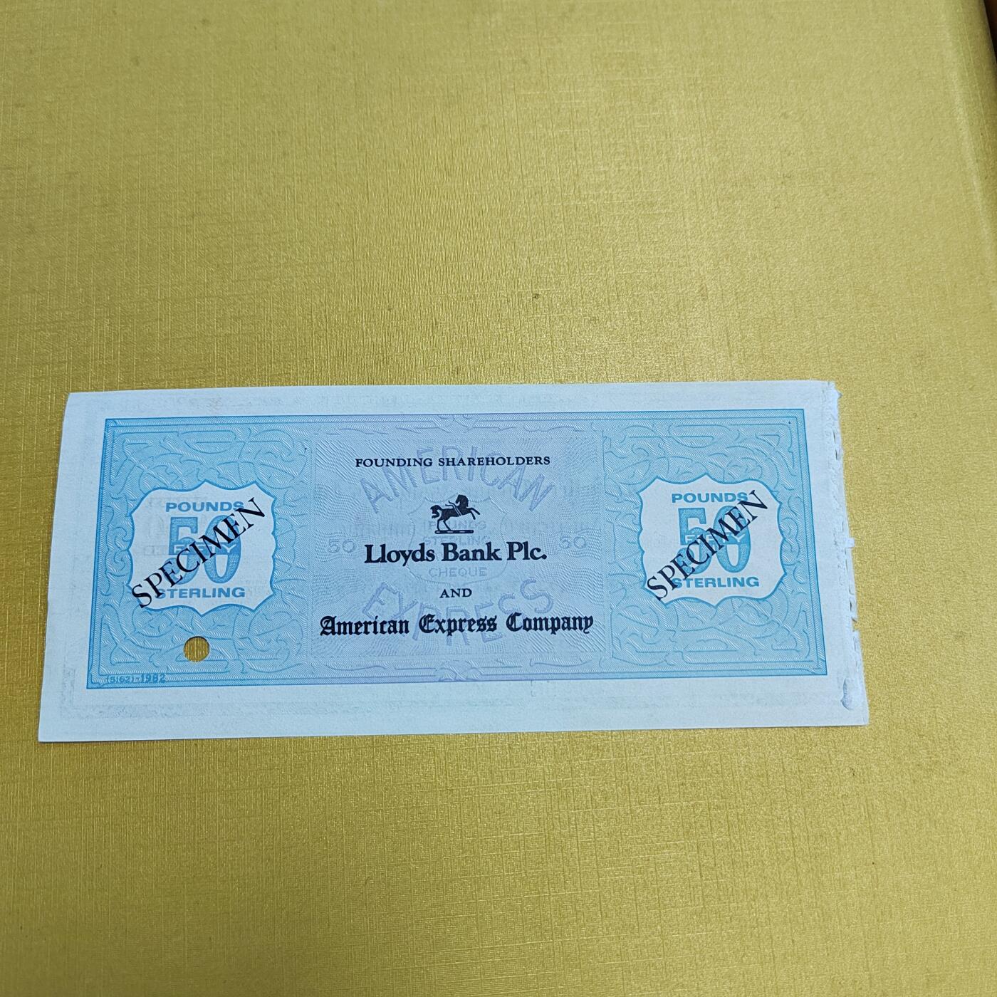 PCAI钱币13-598  杂項等小专场 旅行支票样票