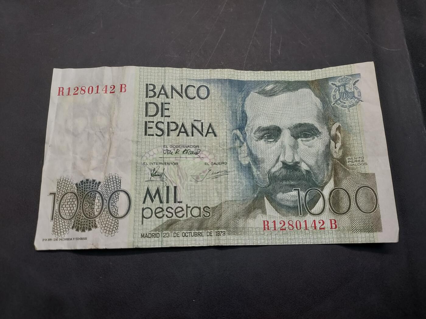 博彦收藏  11月15日 8点 钱币专场 西班牙 1000比塞塔 流通品