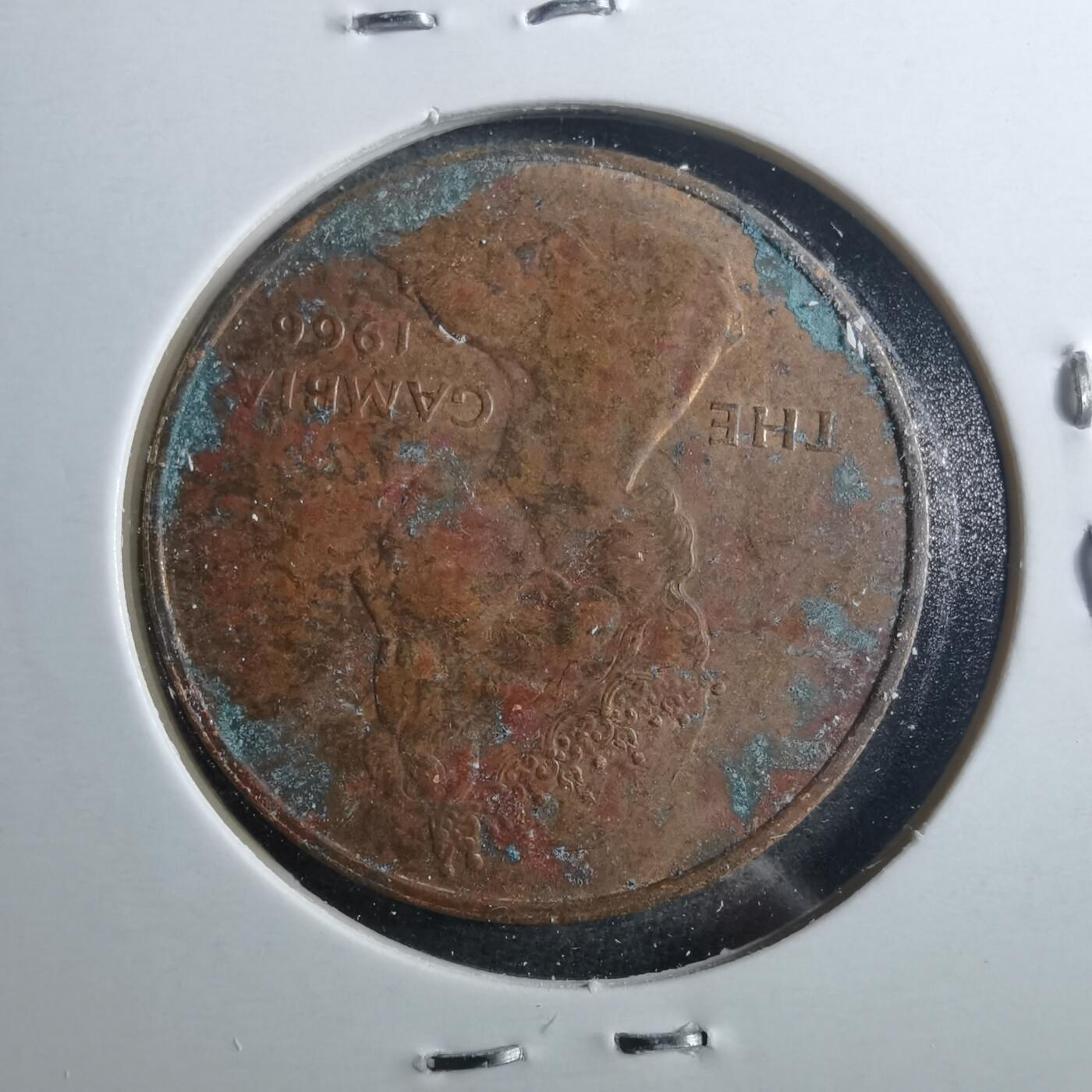 沼泽如烟--第899场 冈比亚1966年1便士