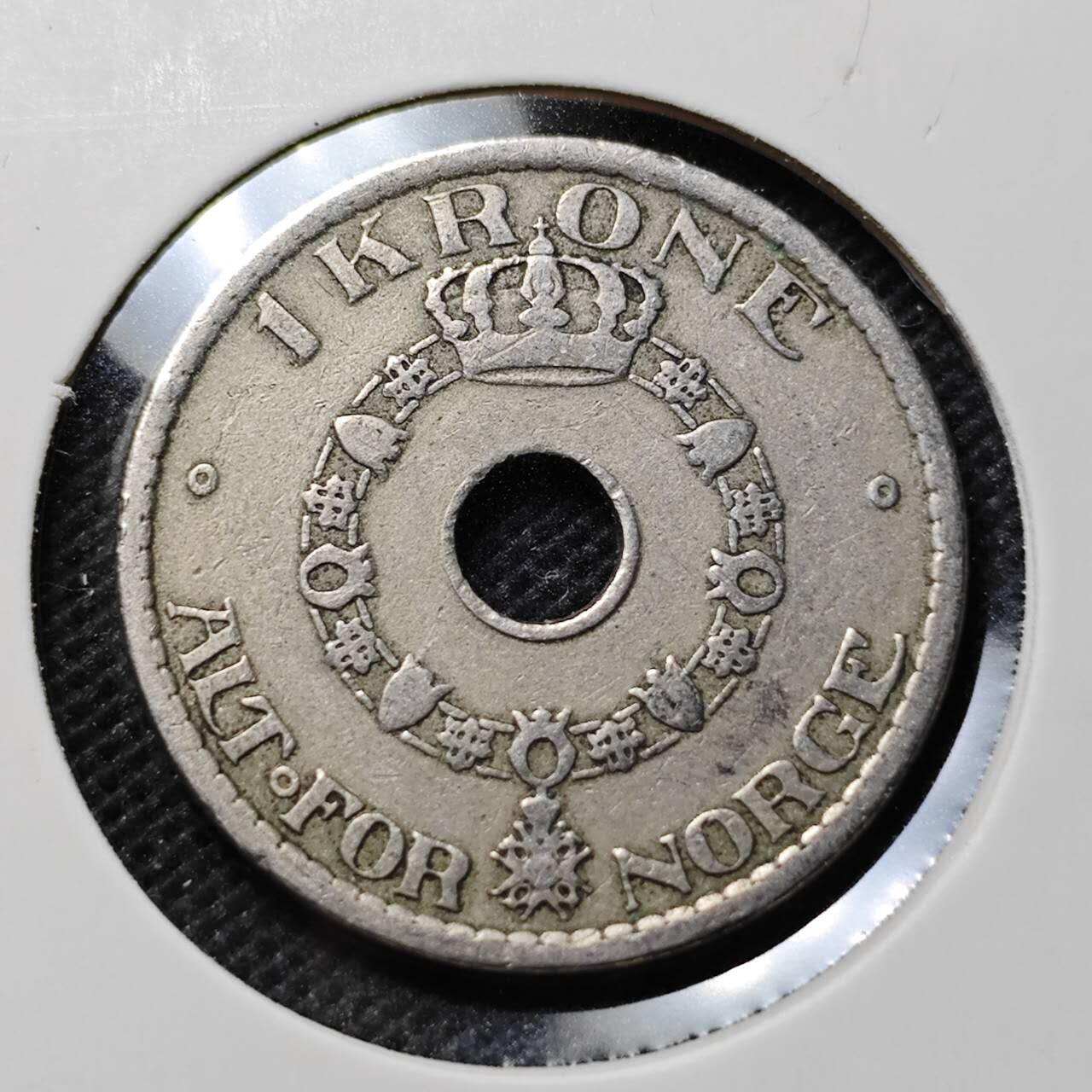 KK钱币收藏小铺  第368场  2月预留时间 周末发货  1925挪威1克朗