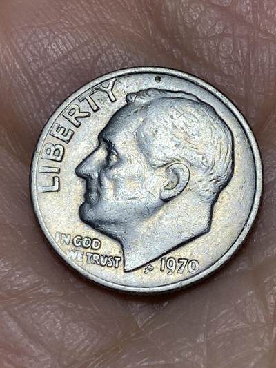 2025年第一百二十七场(总第一百五十三场）外国好品章牌、散币(免佣金) - 美国🇺🇸1970年1角(罗斯福1角第二版，无标版)