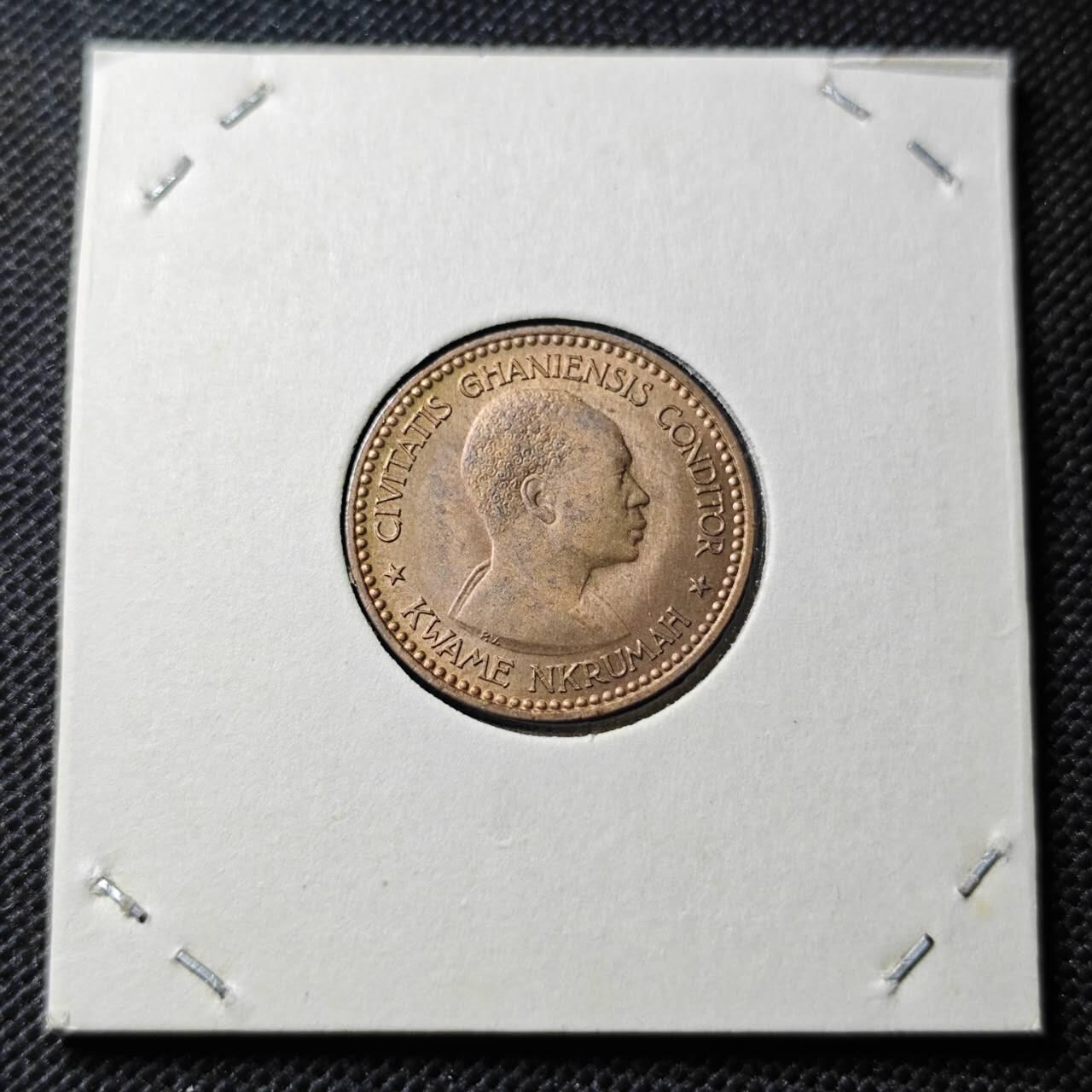 KK钱币收藏小铺  第368场  2月预留时间 周末发货  1958加纳半便士 好品铜币