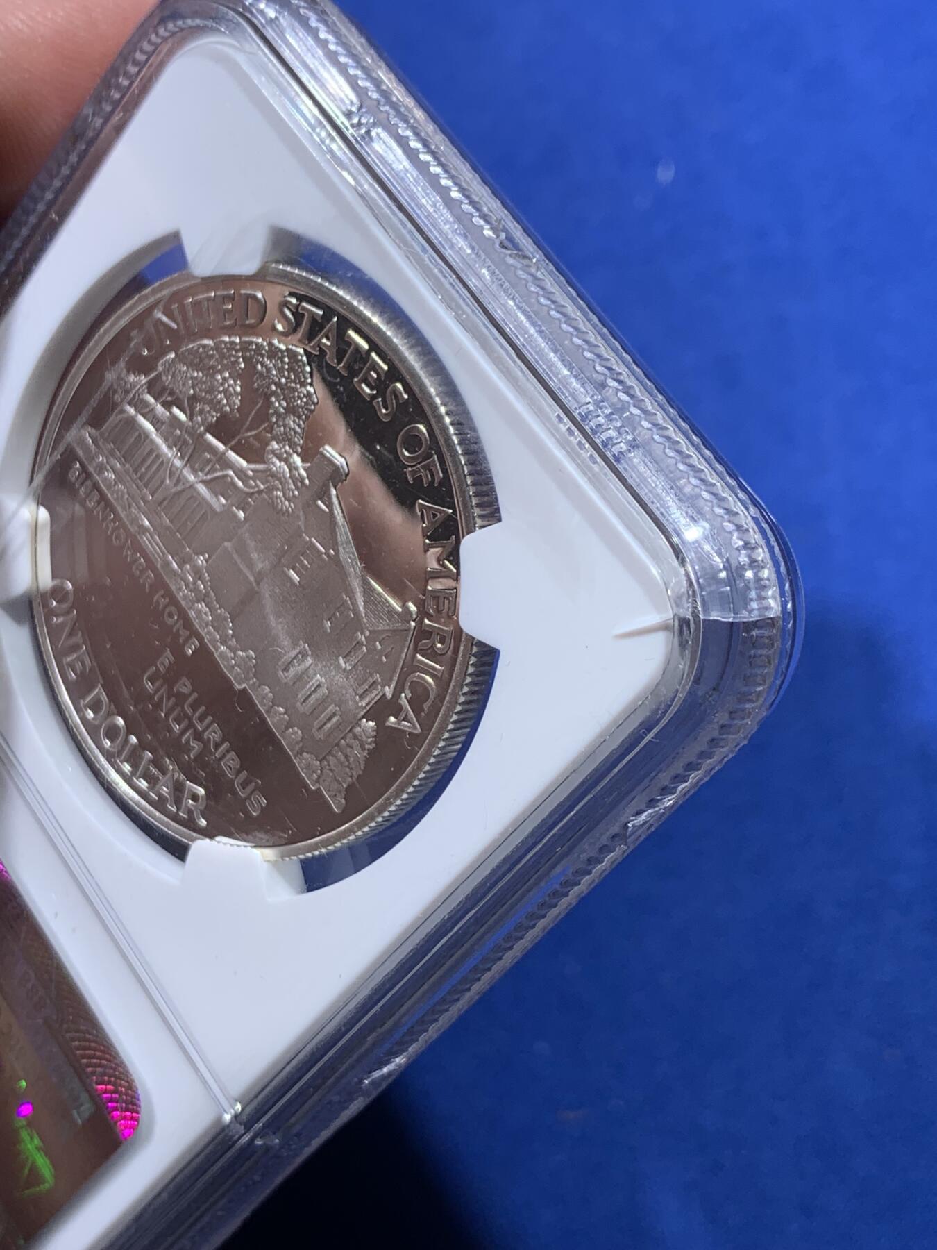 《竞宝斋》第437场 周日，周一2场连拍 （全场包邮） NGC PF69UC 美国1990年艾森豪威尔1美元精制银币