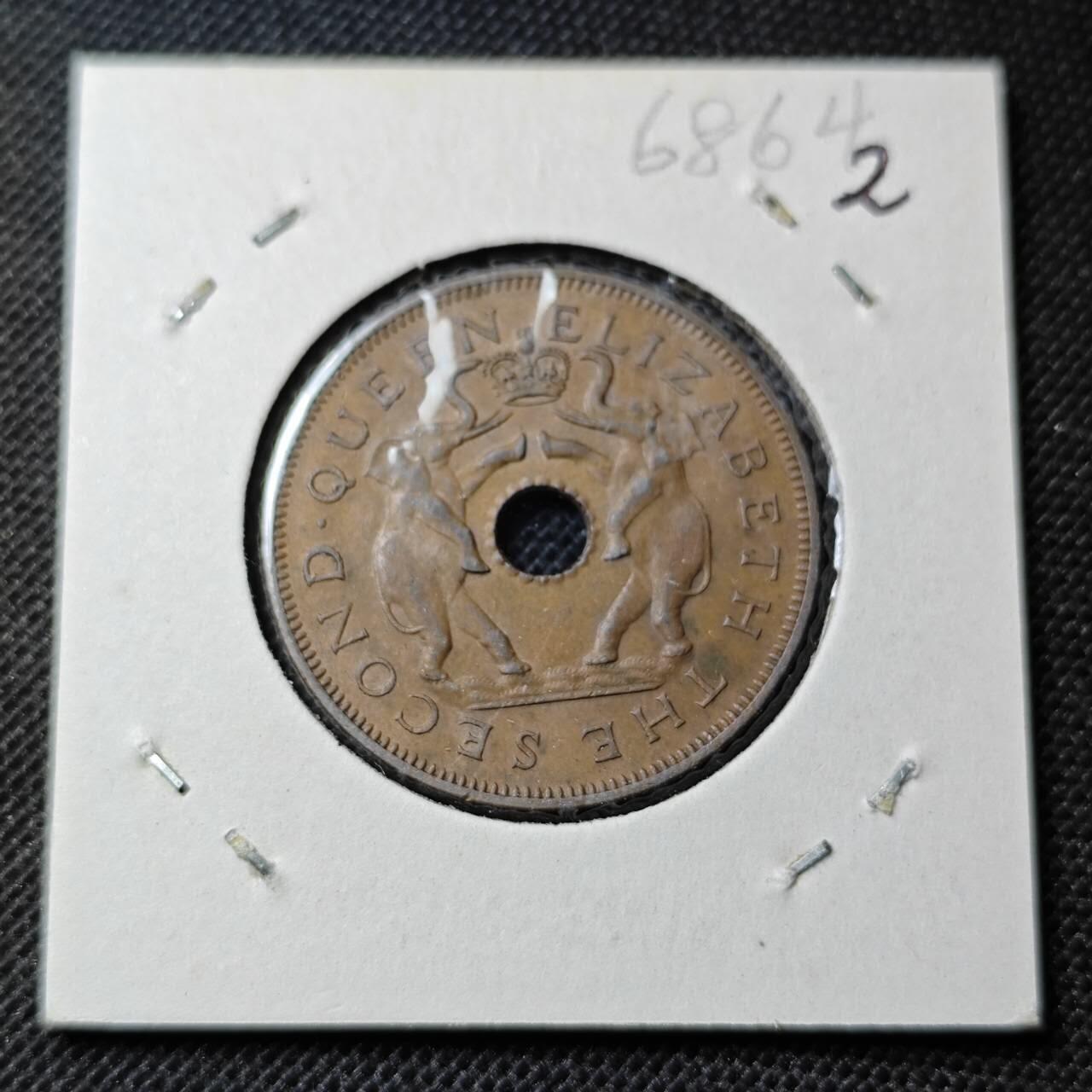 KK钱币收藏小铺  第368场  2月预留时间 周末发货  1963罗得西亚1便士铜币 