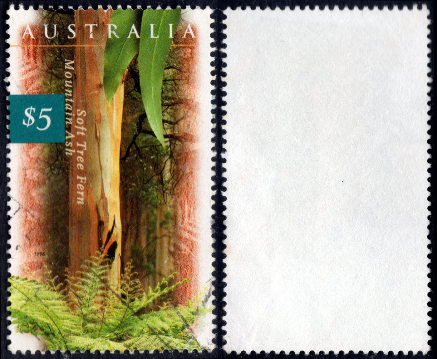 洪涛臻品批发群 精选邮票限时拍卖第1165期  澳大利亚1996 软树蕨 花楸 高面值$5澳元 好品