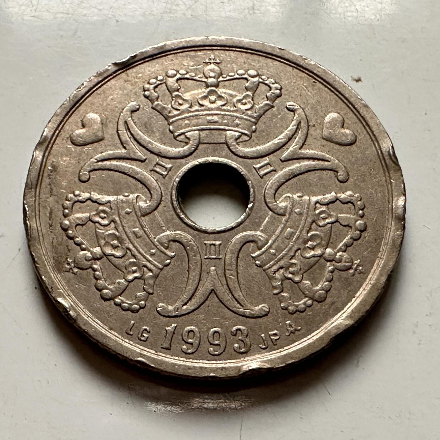 🌹外币初藏🌹🐯2025年第126场  每周二四六晚8️⃣点 接代拍 丹麦1993年2克朗