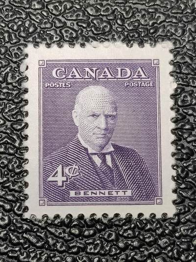 洪涛臻品批发群 精选邮票限时拍卖第1164期  - 加拿大1955年 第14任加拿大总理贝内特【政治家，教师，律师】,同期于中国建国初 精美雕刻版 原胶润白