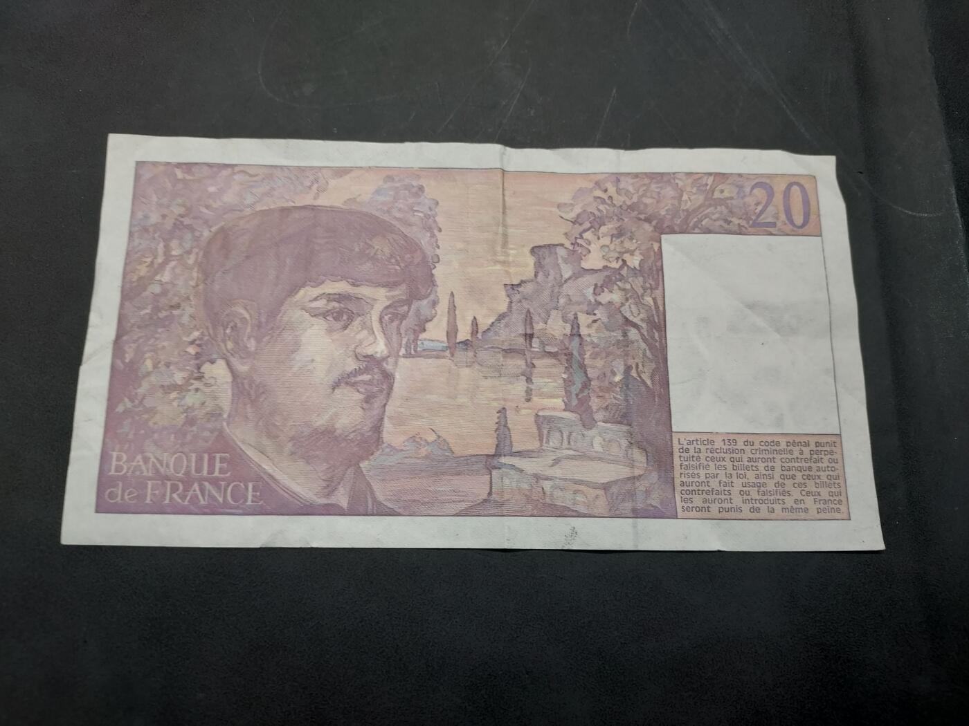 博彦收藏  11月15日 8点 钱币专场 法国旧版20法郎 流通好品